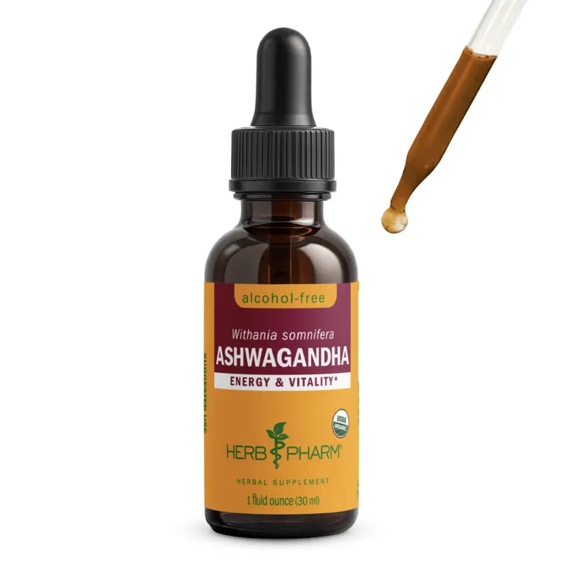 Herb Pharm Alcohol-Free Ashwagandha | Adaptogen for Stress Support & Calm Energy | Easy to Use Extract | 42 Servings*