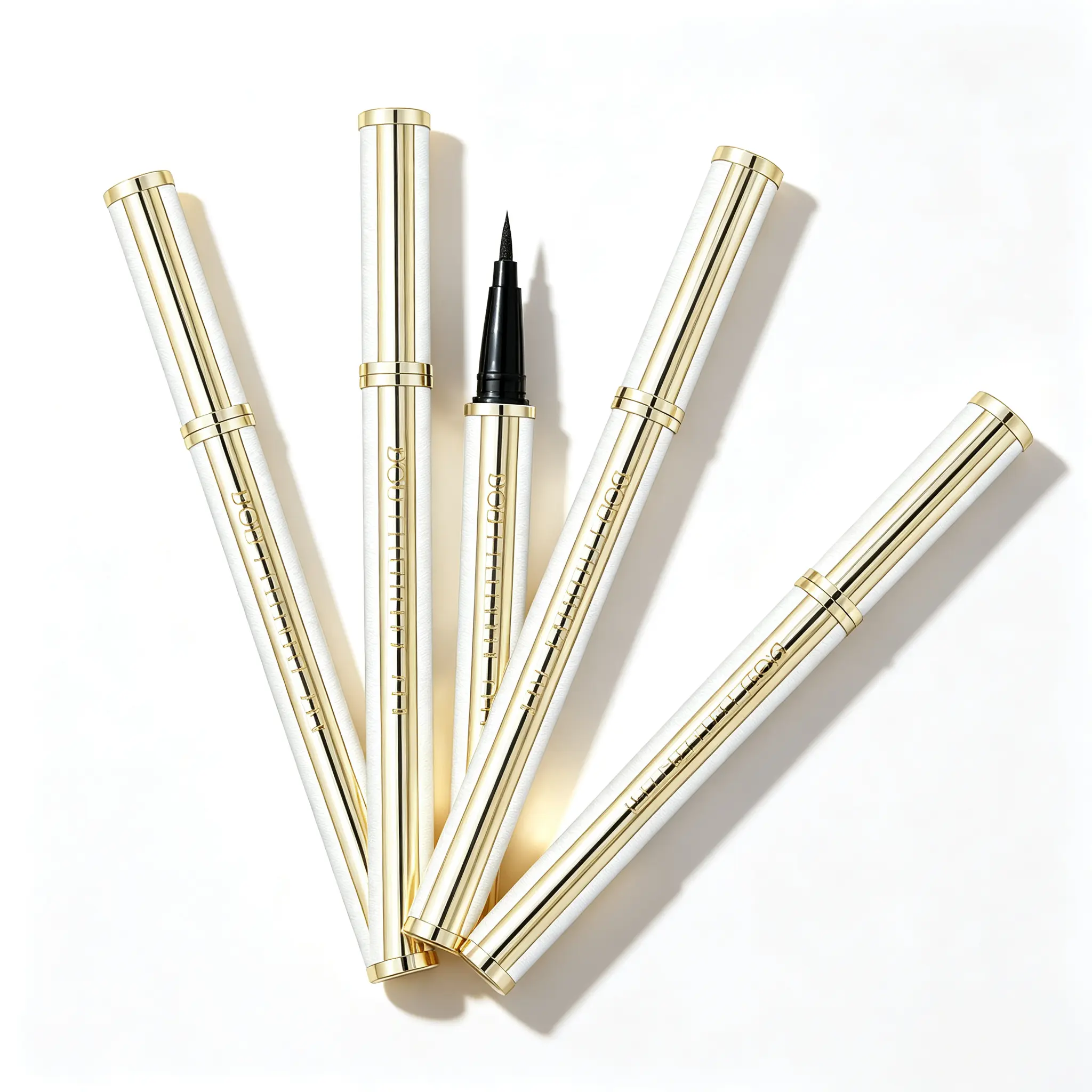 Black Lambskin Design Smooth Liquid Eyeliner - Long-Lasting Cool Finish, Waterproof, Sweat-Proof, Water-Washable, No Bleeding, Gentle Non-Irritating Formula, Daily Makeup Cosmetic Tool, Flawless