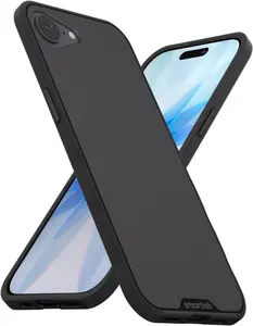 Smartish® iPhone 17e/16e MagSafe Case - Gripmunk Magnetic Slim Case [Lightweight + Protective] Drop Tested Thin Grip Cover with Microfiber Lining for Apple iPhone 17e/16e - Black Tie Affair