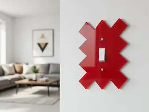 Decorative Trendy ZigZag Light Switch Outlet Plate Cover
