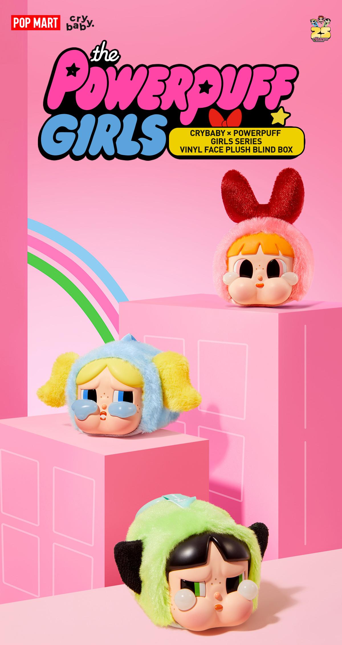 [Spanish]-CRYBABY × Powerpuff Girls Series – Peluche con Cara de Vinilo en Caja Sorpresa