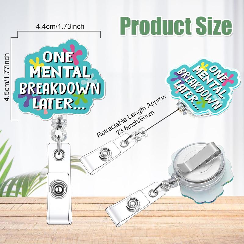 36/24/12/10 Pcs Funny Badge Reels for Nurses Cute Acrylic ID Badge Holder with Retractable Name ID Clip Bulk Badge Reel Accessories for Doctors Teachers Nursing Students Coworkers Medical Assistants New Grad Nurse Onboarding Gifts, Clinical Essentials