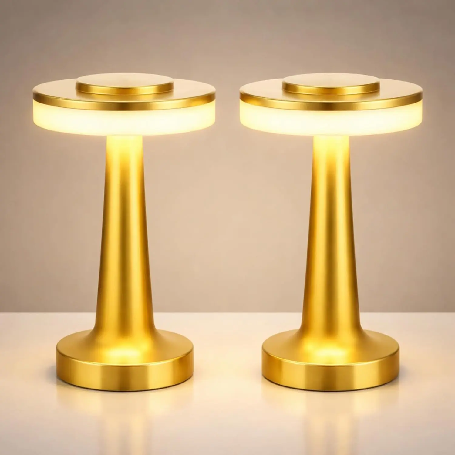 2/4 PACK Portable LED Table Lamp with Touch Sensor, 3-Levels Brightness, Rechargeable Battery Up to 48 Hours Usage, Night Light for Kids Nursery, Nightstand Lamp, Bedside Lamp ,Standing Light for Living Room Dorm Home Office