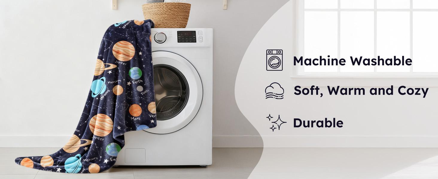 Yoofoss Glow in The Dark Fleece Throw Blanket for Kids, Soft Warm Cozy Cute Glowing Blankets for Bed Sofa Couch Unique Gifts, Toddler Blankets for Boys Girls, Twin Size 61" x 81"