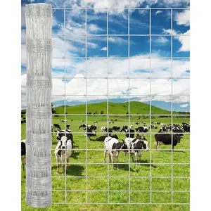Wire Fence PVC Coated Welded Wire Fencing Heavy Duty Durable Wire Fence for Yard Protection, Chain Link Style Field Fence for Poultry & Livestock Enclosures,6*164ft