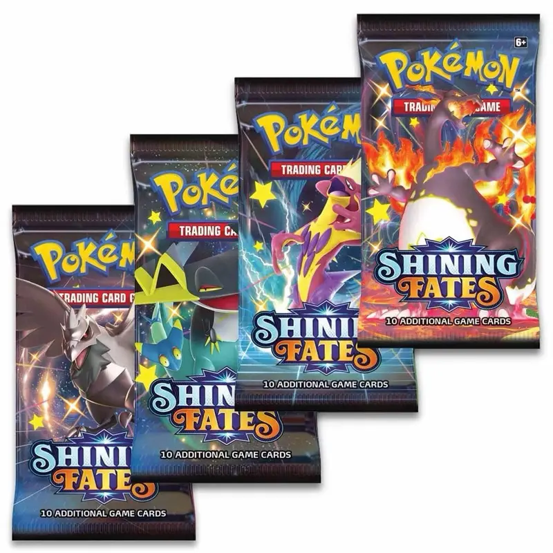 Pokémon Shining Fates TCG Booster Pack - Collectible Trading Cards with 10 Cards per Pack Featuring Shiny Charizard in Gigantamax Form english edition