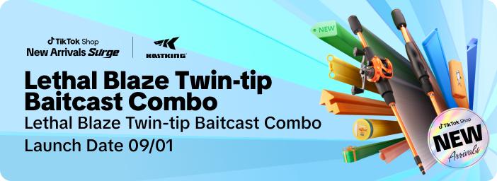 KastKing Lethal Blaze Twin-tip Fishing Rod and Reel Combo, IM6 Graphite 2Pc Blanks, Stainless Steel Guides with Ceramic Rings, Contoured EVA Handles & Fighting Butt, Split or Full Rear Handle Design, 10 Models