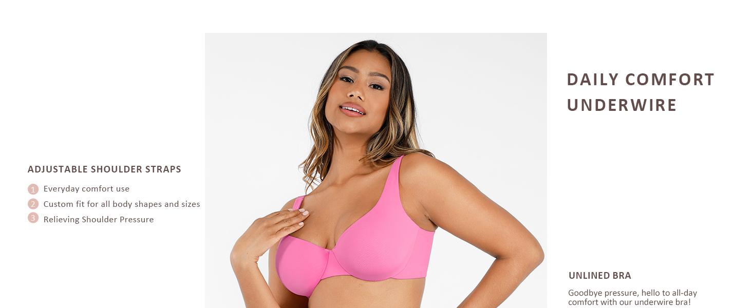 FeelinGirl FeelSoft Minimizer Bras for Women Comfort Underwire Balconette Bras Plus Size Full Coverage No Padded Seamless Everyday Bras Womenswear Comfortable Springtok FeelinGirl FeelSoft Minimizer Bras for Women Comfort Underwire Balconette Bras Plus Size Full Coverage No Padded Seamless Everyday Bras Womenswear Comfortable Springtok
