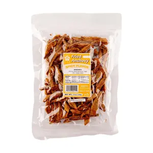 BELLS&FLOWER Spicy Fried Anchovies - Thai Crispy Snack, 100g Bag - Perfect for Late Night Snacks & Beer Pairing