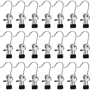 16 Counts Anti-Rust Clip Clothespins,Multi-Functional Non-Slip Coat Hangers Miniclothes Clips,Hanger Connector Hooks, SpaceSaving Magic Hat & Pants Storage Rack with Laundry Hooks , Hanging Travel Hanger Organizer for Room & More