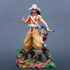 One Piece Usopp New World Statue with Kabuto Slingshot Forest Base Anime PVC Statue Collectible Figure Display Figurine