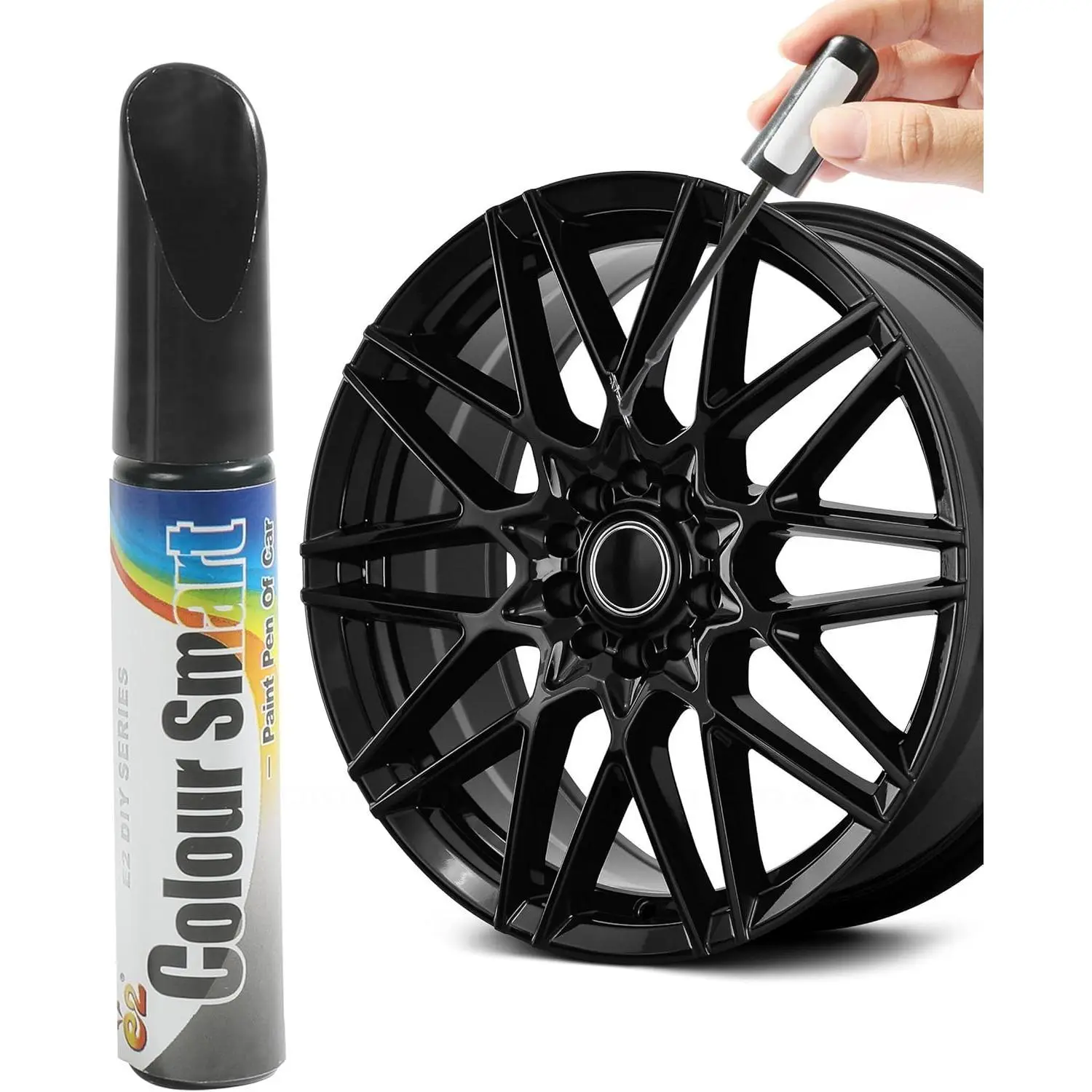 Touch Up Paint for Cars,Rim Paint,Car Accessories Wheel Paint,Auto Touch Up Paint,Car Scratch Remover Pen,Rim Scratch Repair,Car Paint Automotive Paint, Rim Paint for Car Wheel Repair (Black)