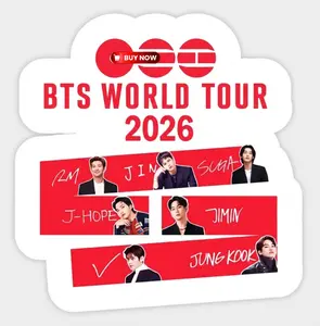 K-Pop 2026 Comeback World Tour Inspired Sticker Pack | ARMY Fan Fifth Album Era Collectible Decals | Concert Memory Aesthetic Set | Gift Idea