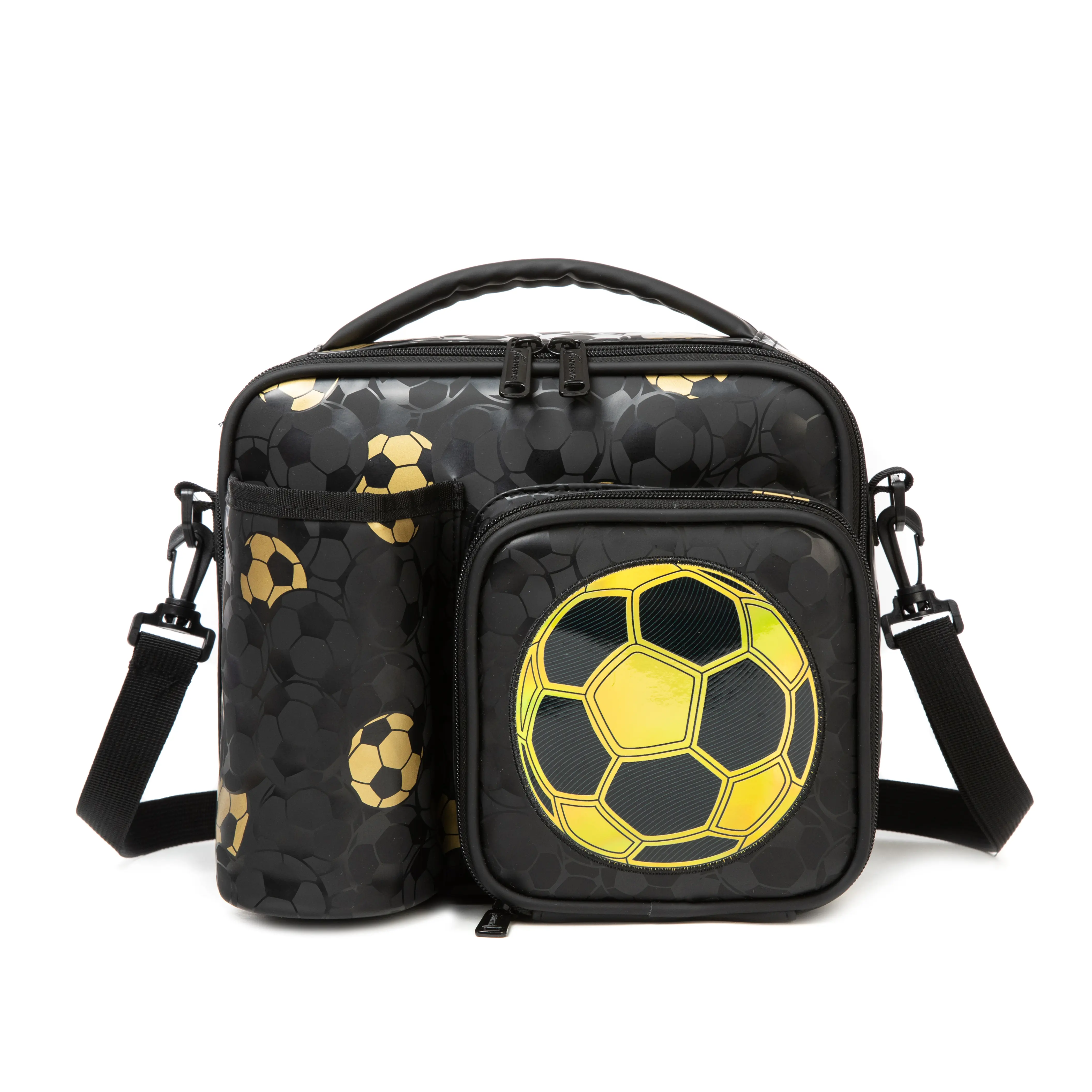 Kids' Golden Graphic Athletic Lunch Bag - Heavy-Duty Thermal Meal Tote, Durable Cooler for School & Outdoor Activities, Leakproof Cooler Bag, Durable Insulated Bag