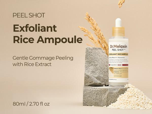 [Dr.Melaxin Official] Peel Shot Care Set | Peel Shot Amples (Black Rice & White Rice) + Peel Shot Toner Rice Exfoliating Ferment  Extract Korean Cosmetics Skin Repair