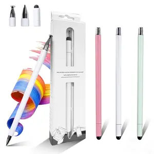 3-in-1 Stylus Pen for Touch Screen, High Precision and Sensitivity, Suitable for iPhone/ipad/Android Tablets, Compatible with Touch Screens (Pink/Green/White)