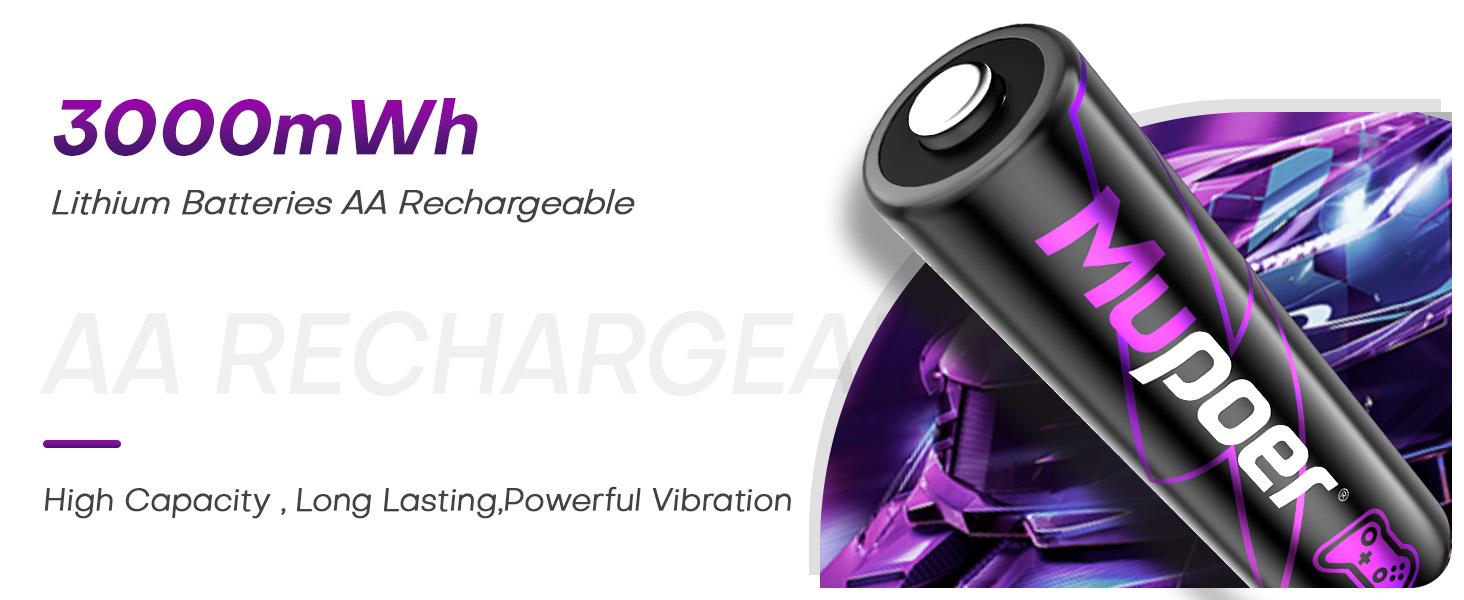 Xbox Controller Battery Pack | Rechargeable AA Batteries Lithium-ion Console Batteries & Chargers | 1.5V Rechargeable Double A Battery | Long Lasting Lithium Battery with Box for Xbox Series X/S,Xbox One X/S,Elite,Blink