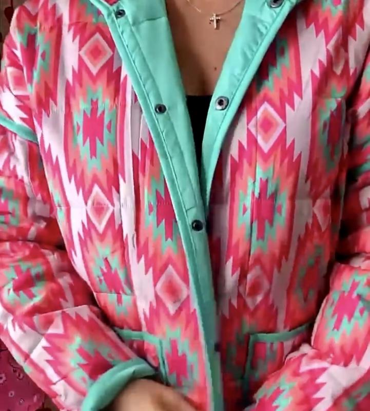 Desert Sunrise Quilted Puffer Jacket