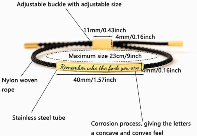 Inspire Bracelet Remember who the F you are/DONT LET THE HARD DAYS WIN - Elegant Design with Unique Patterns and Tone