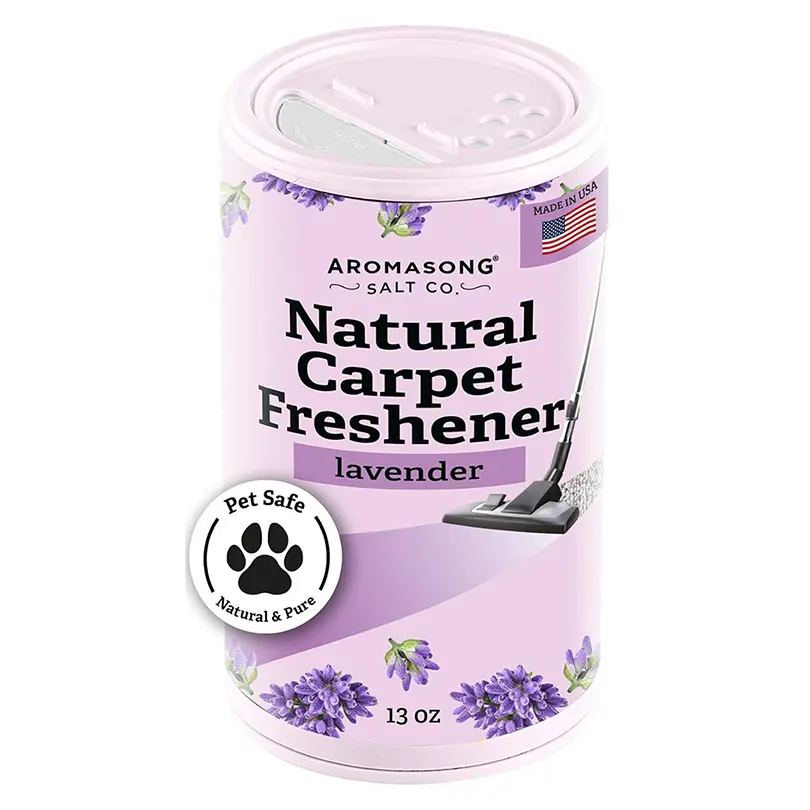 Aromasong Natural Lavender Soda Carpet Deodorizer Powder - 13 oz Household Pet Floor Cleaner, Baking-Based, Non-Toxic, No Artificial Fragrances/Chemicals, Deep-Cleaning Action Odor Eliminator (Dog & Cat Healthcare Supply)