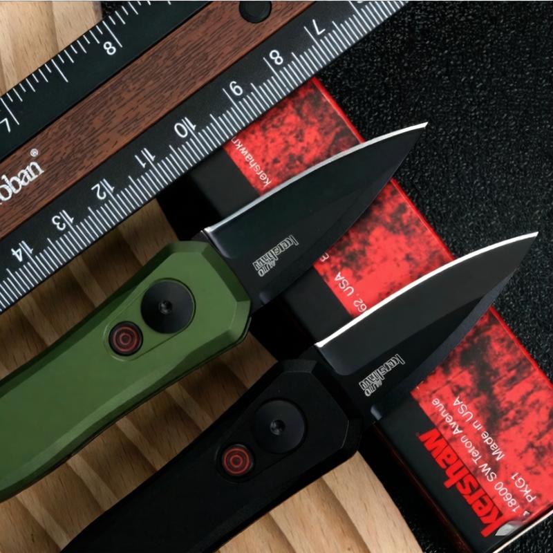 K7500 small tactical folding knife, aviation aluminum alloy handle, high-hardness blade, outdoor camping survival EDC knife, total length of 12 cm, weight of 40 g, the best gift.