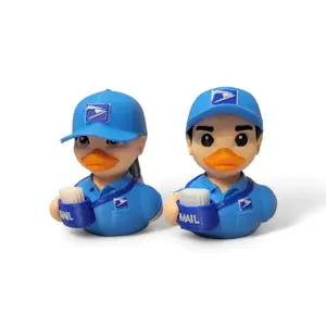 Mail Person duck figure 2.5 inches tall 3D-printed in hard pla