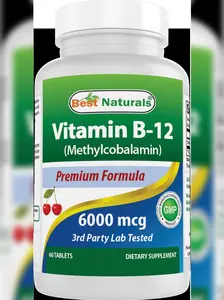 Best Naturals Vitamin B12 as Methylcobalamin (Methyl B12), 6000 mcg Tablet, 60 Count