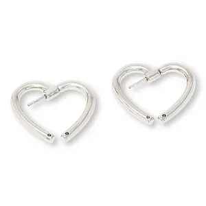 Bellezza Two-Piece Heart Shaped Hoop Earrings