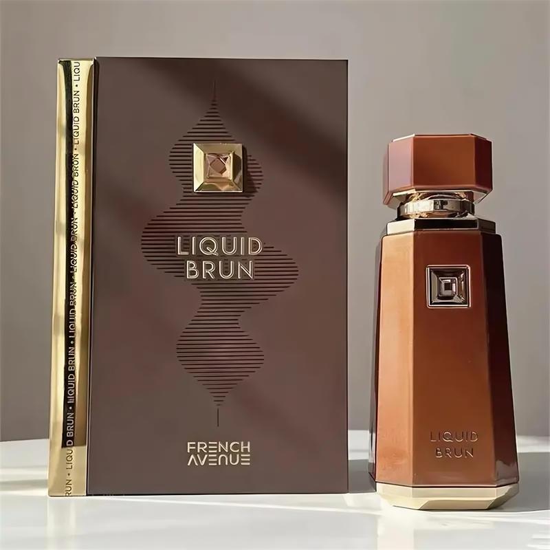 French Avenue Liquid Brun Eau De Perfum 3.4 fl0z-100ml Woody Vanilla Unisex Perfume Long Lasting 8-10 Hours Versatile Fragrance for Men & Women masculine