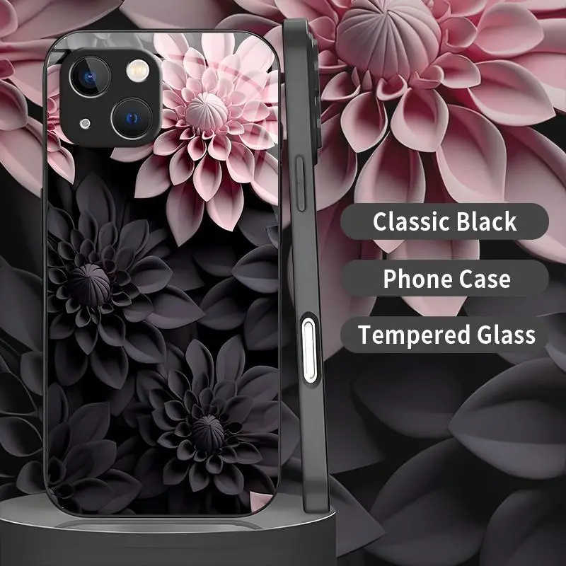 Dark Floral Aesthetic Phone Case - For iPhone 15 Plus - Elegant Shockproof Protection--975