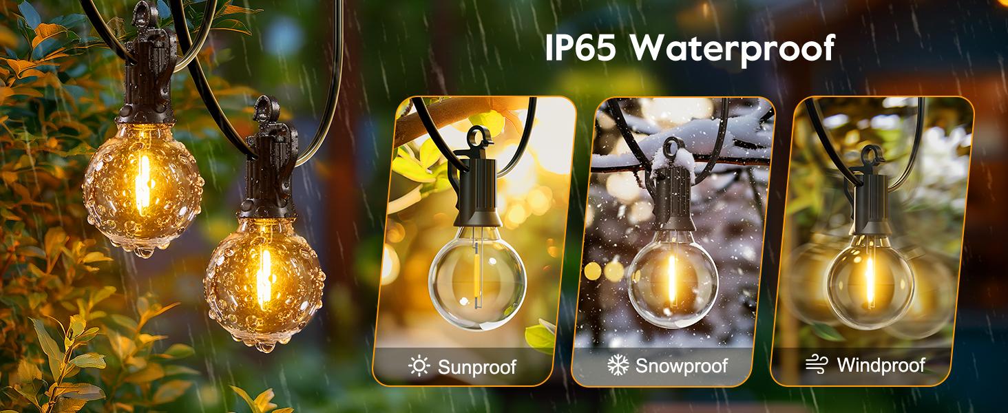 Brighttown Christmas, Halloween, 108-foot solar lights, outdoor waterproof, with remote control, 50 shatterproof LED bulbs, 3 light modes, adjustable porch, backyard, patio, garden, party