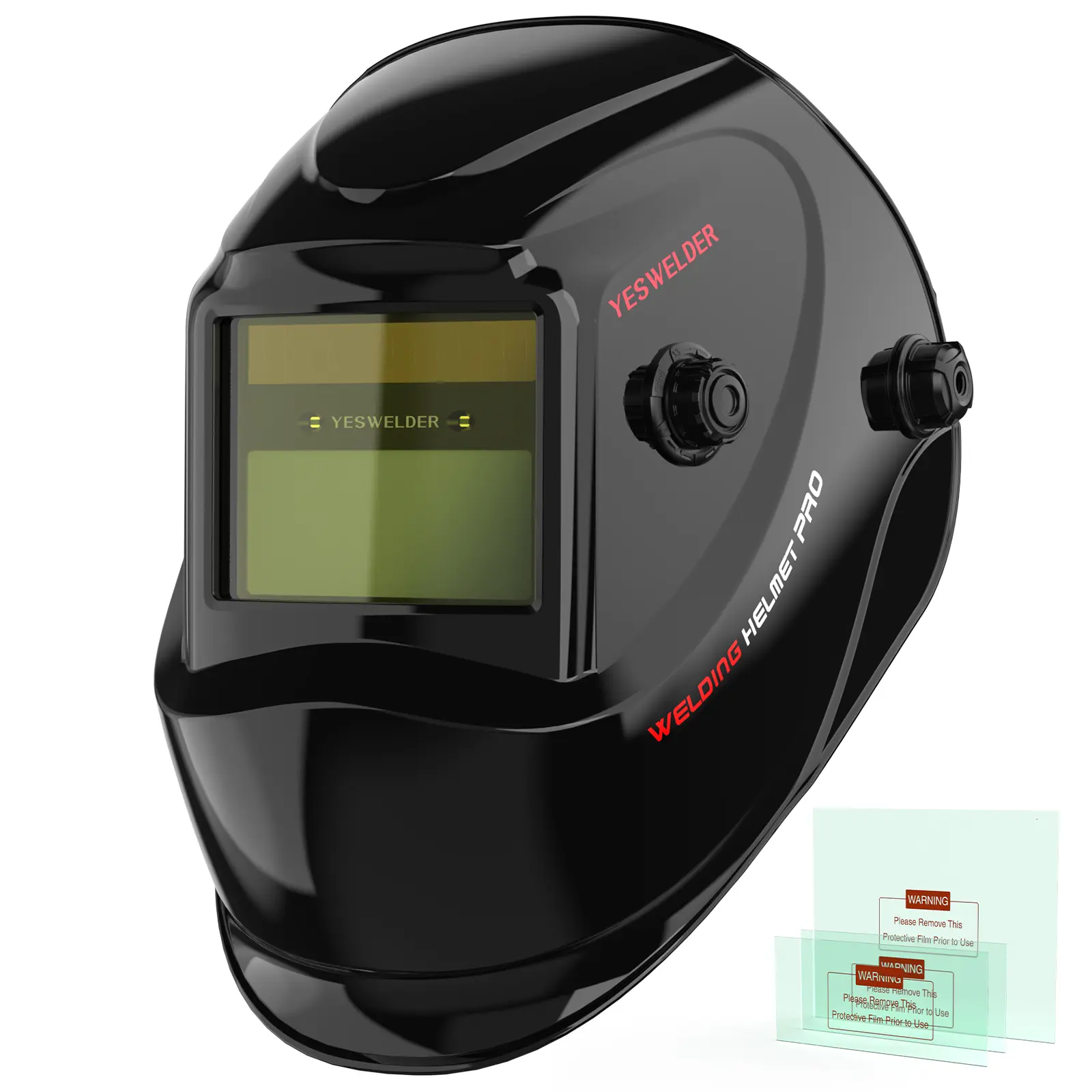 YESWELDER LYG-L600A True Color Auto Darkened Welding Helmet | Anti-Blue Light Welding Mask with 2 Sensors | Wide Shade 4/9-13 Welding Hood for TIG MIG ARC Grinding