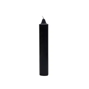 6" Black Taper candle, protection, energy cleansing and remove negative energy.
