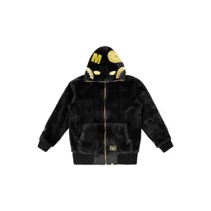 Fur Shark Hoodie Jacket M "Black Fur" 1E20141004 1