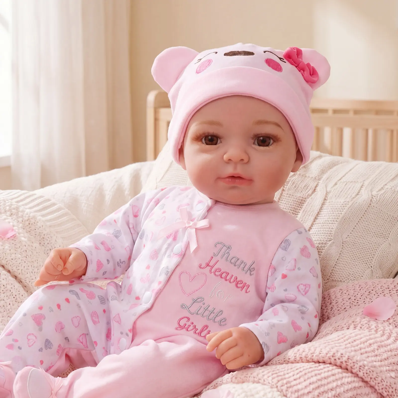 #backtoschool BABESIDE Lifelike Reborn Baby Dolls 17Inch Fabric Body & Vinyl Limbs Real Life Baby Dolls with Toy Accessories for Kids Age 3+ Perfect Gifts for Mother's Day Valentine's Day Children's Day & Christmas