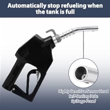 【GARVEE】Automatic Fuel Nozzle with 3/4 Inch NPT Inlet and 13/16 Inch Spout, Available in 11 or 16 GPM, Features Auto Shut Off, Aluminum & PVC Handle, 360° Swivel for Gasoline, Diesel, Biodiesel, and Kerosene 【GARVEE】Automatic Fuel Nozzle with 3/4 Inch NPT Inlet and 13/16 Inch Spout, Available in 11 or 16 GPM, Features Auto Shut Off, Aluminum & PVC Handle, 360° Swivel for Gasoline, Diesel, Biodiesel, and Kerosene