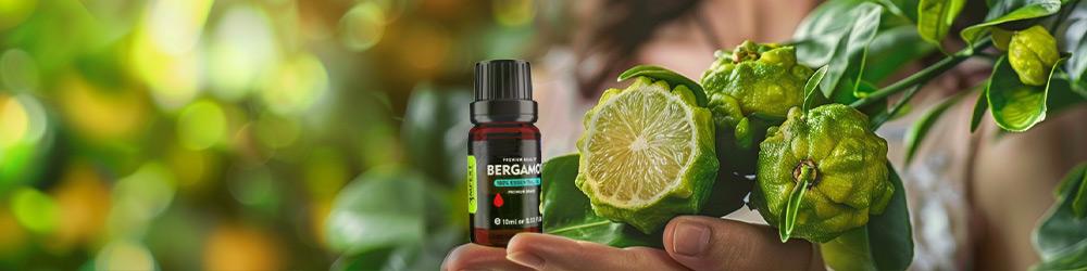 AMPEXT Bergamot 100% Pure Essential Oil, Premium Grade, Ideal for Massage and Aromatherapy, 10ml