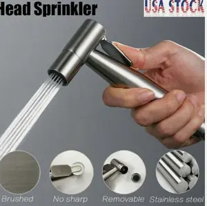 Stainless Steel Toilet Bidet Spray Handheld Shattaf Bathroom Sprayer Shower Head