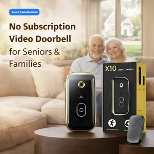 No Subscription Video Doorbell for Seniors & Families | HD Night Vision | 6-Month Battery | Wide Angle