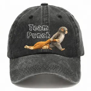 You Are Never Alone Monkey Hat, Cute  Hugging Monkey Printed Cap, Emotional Support Gift, Animal Lover Gift