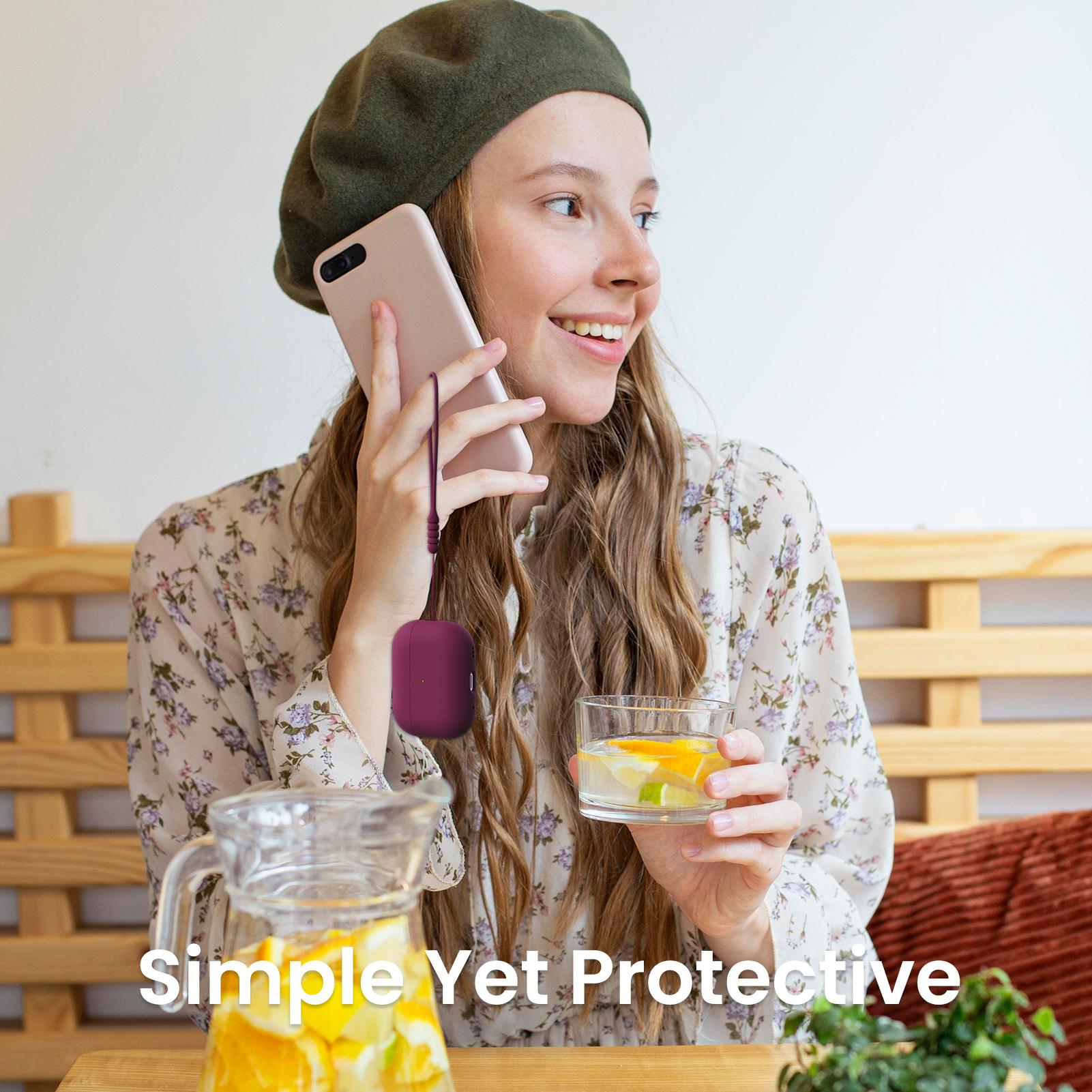 [CASE ONLY] ORNARTO Compatible with AirPods Pro 2 Case 2022, Protective Soft Silicone for AirPods Pro 2nd Generation Case, Front LED Visible Skin Cover Accessories Handheld