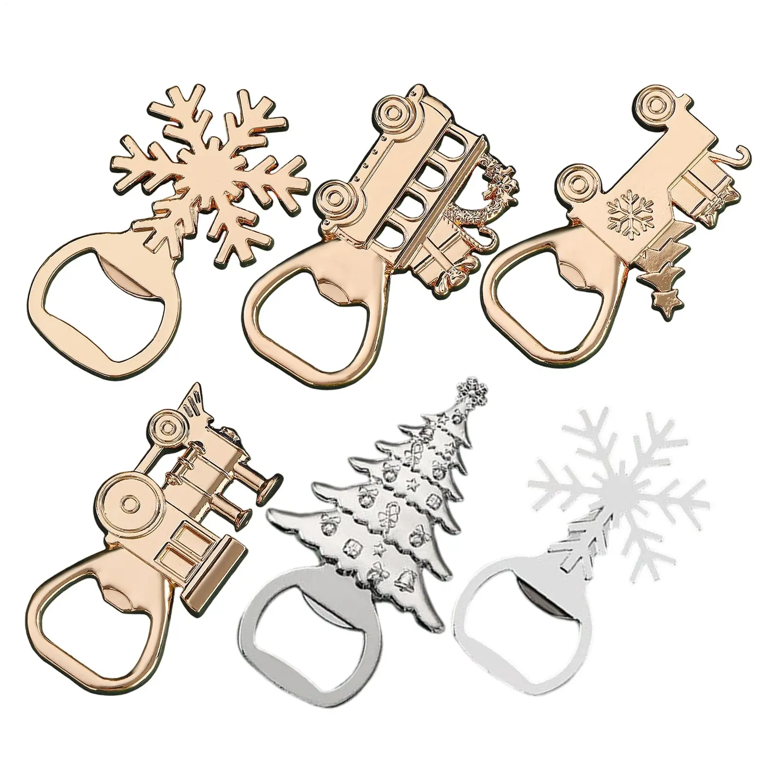 Decorative Christmas Tree Bottle Opener - Novelty Beer & Wine Corkscrew, Xmas Bar & Kitchen Utensil Gadget, Birthday Gift for Kids, Kitchenware Openers, Decorative Bottle Opener