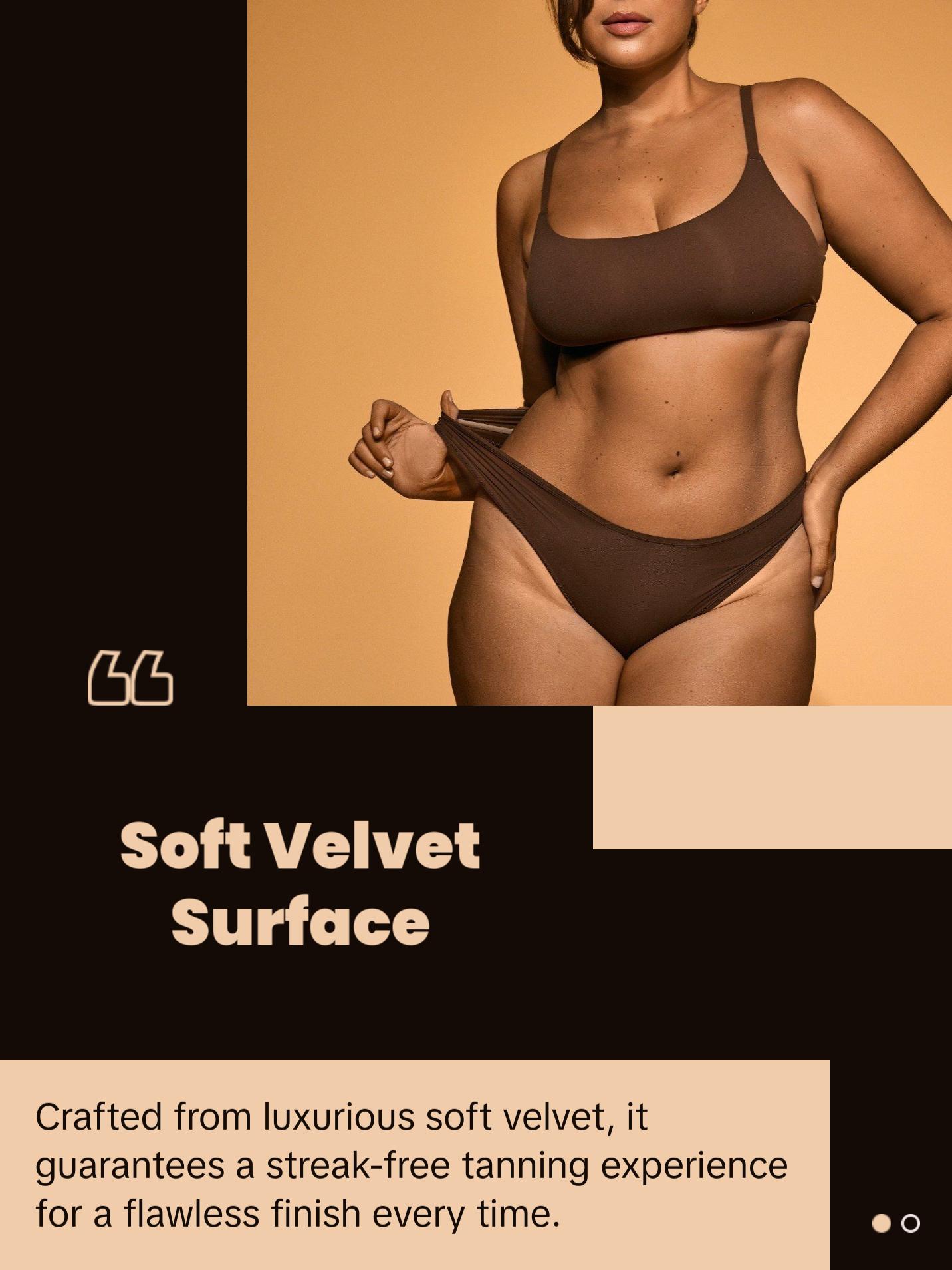 Back Self-Tanning Applicator Mitt - Perfect for hard to reach areas like the back and neck, Ensures are flawless self-tan application, Soft Velvet