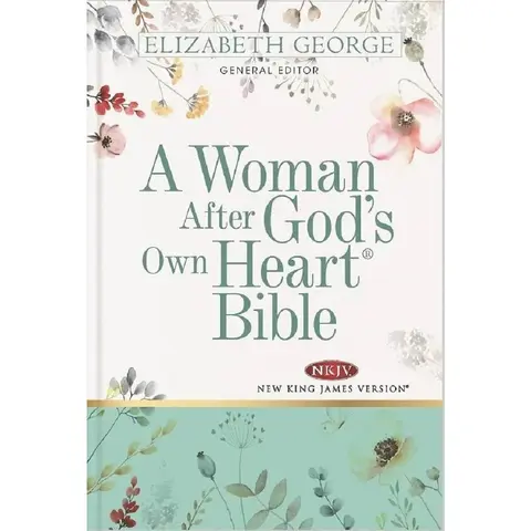 A Woman After God's Own Heart Leather Study Bible - Elizabeth George Series Reference Bible, 1792 Pages, 365 Devotionals Keep Faith Daily, 150 Biographies, 25 Topical Reflections, 250 Highlighted Verses, 400 Wisdom Whispers