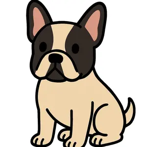 French Bulldog Sticker | Cute Frenchie Vinyl Decal | Waterproof Dog Laptop Sticker