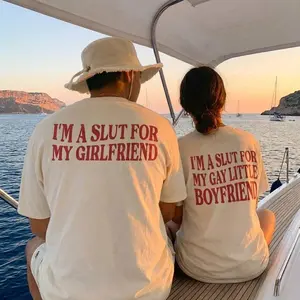 I'm a Slut for My Girlfriend Shirt, I'm A Slut For My Gay Little Boyfriend Shirt, Valentines Day Gift for Boyfriend, Funny Couple Shirt