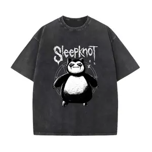 Washed Cotton Vintage Style Pocket Monsters Anime T-shirt & Sweatshirt, Snorlax Sleepknot Graphic Tee, Anime & Manga Gifts