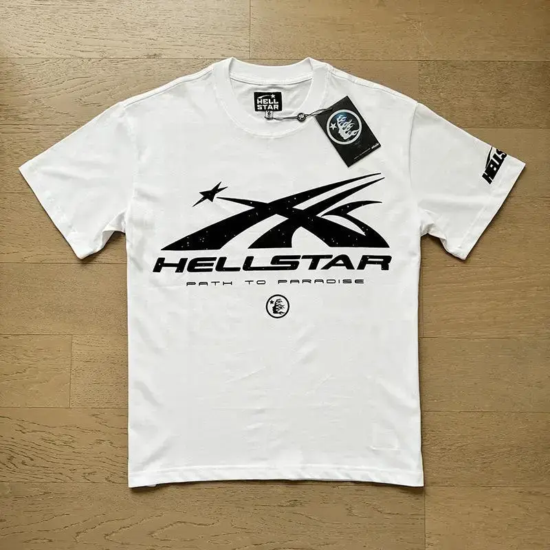 Hell Star Ins Same Vintage Printed Top Men's and Women's Casual Trend Cotton Washed Short Sleeve T-shirt Womenswear Tshirt Streetwear Summer Crewneck Oversize Hell Star Ins Same Vintage Printed Top Men's and Women's Casual Trend Cotton Washed Short Sleeve T-shirt Womenswear Tshirt Streetwear Summer Crewneck Oversize