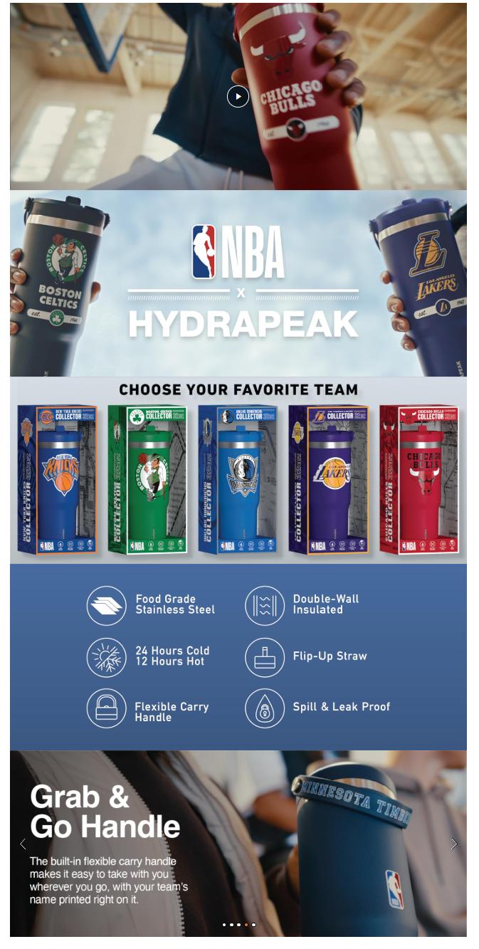 Officially Licensed NBA 32oz Tumbler with Straw Lid and Handle in Collectors Box- Perfect Water Bottle for NBA Fan