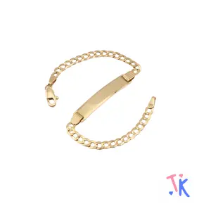 10k Cuban Link Tag ID Baby Bracelet 5.5"